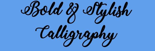 font Bold Stylish Calligraphy